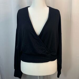 Express Dolman Cut Cross Front V-Neck Long Sleeved Top- NWT